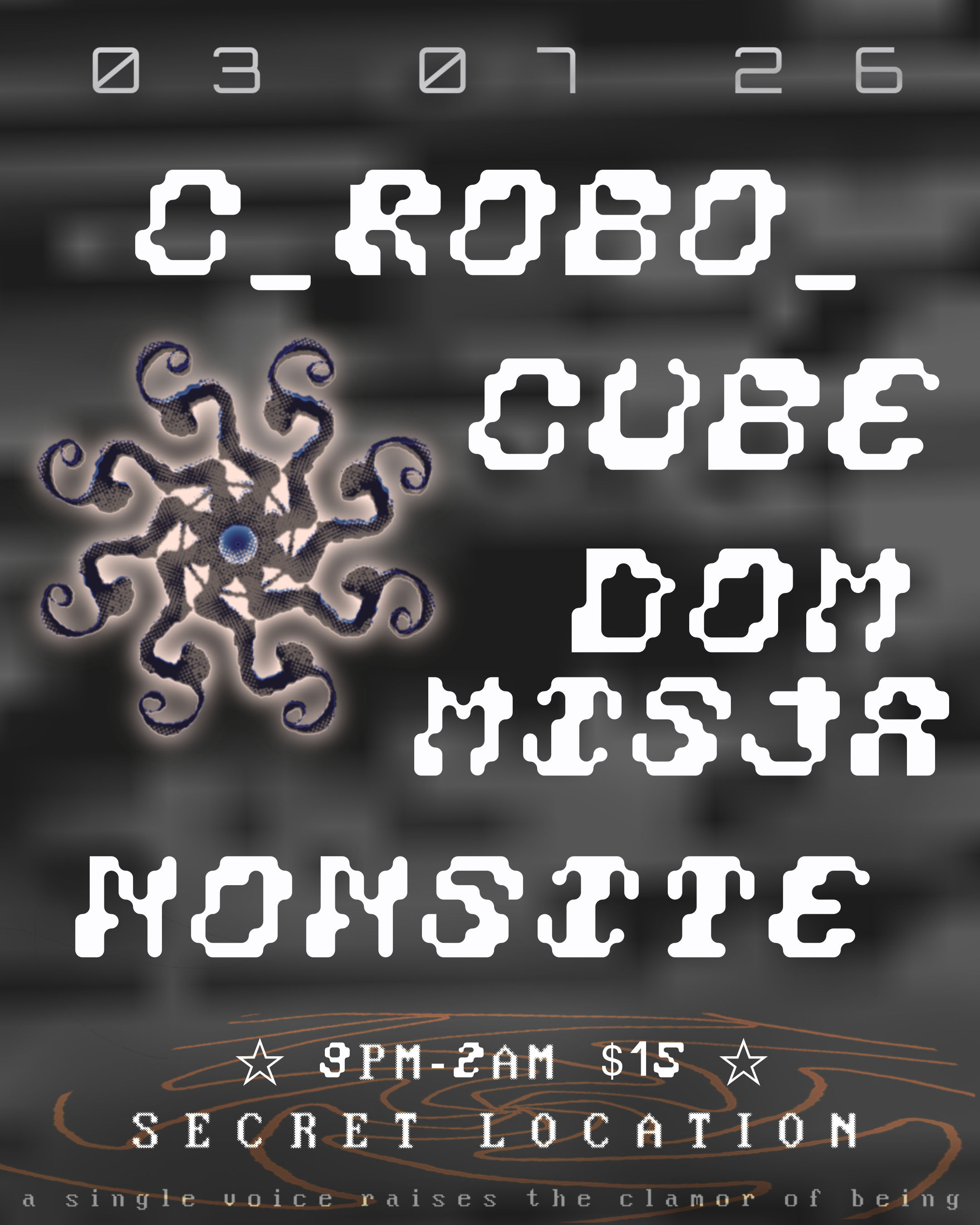 C_ROBO_ & CUBE & NONSITE & DOM MISJA & ENEMA event flyer