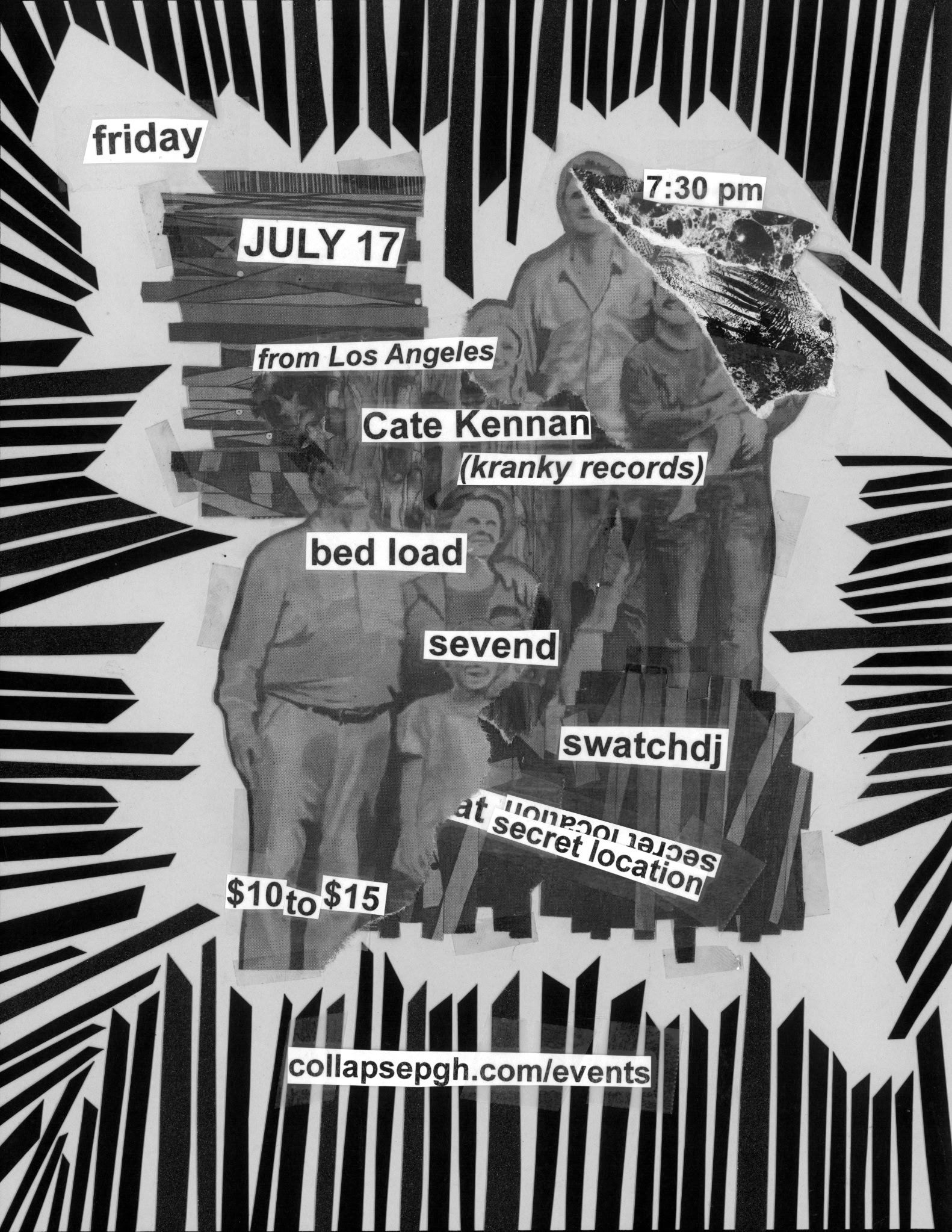 CATE KENNAN // BED LOAD // 7D // SWATCHDJ event flyer