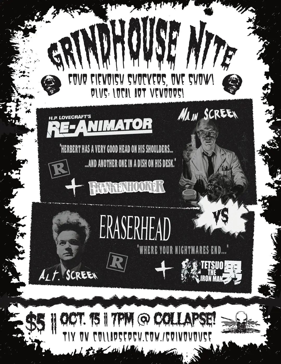Grindhouse Nite event flyer