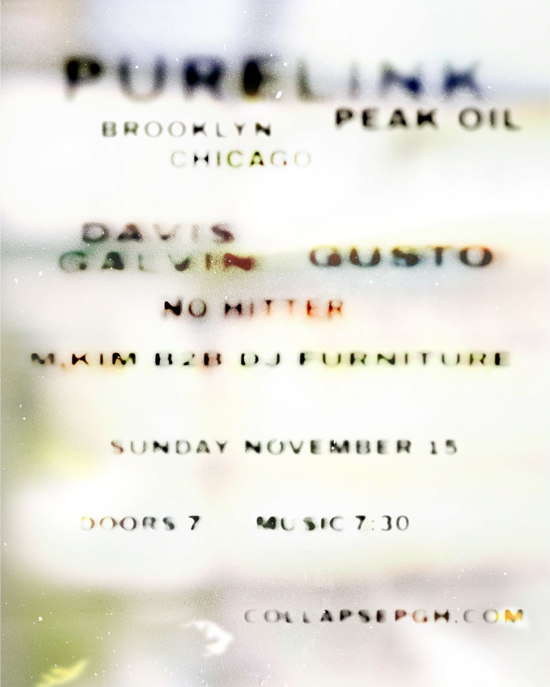 Purelink (live) event flyer
