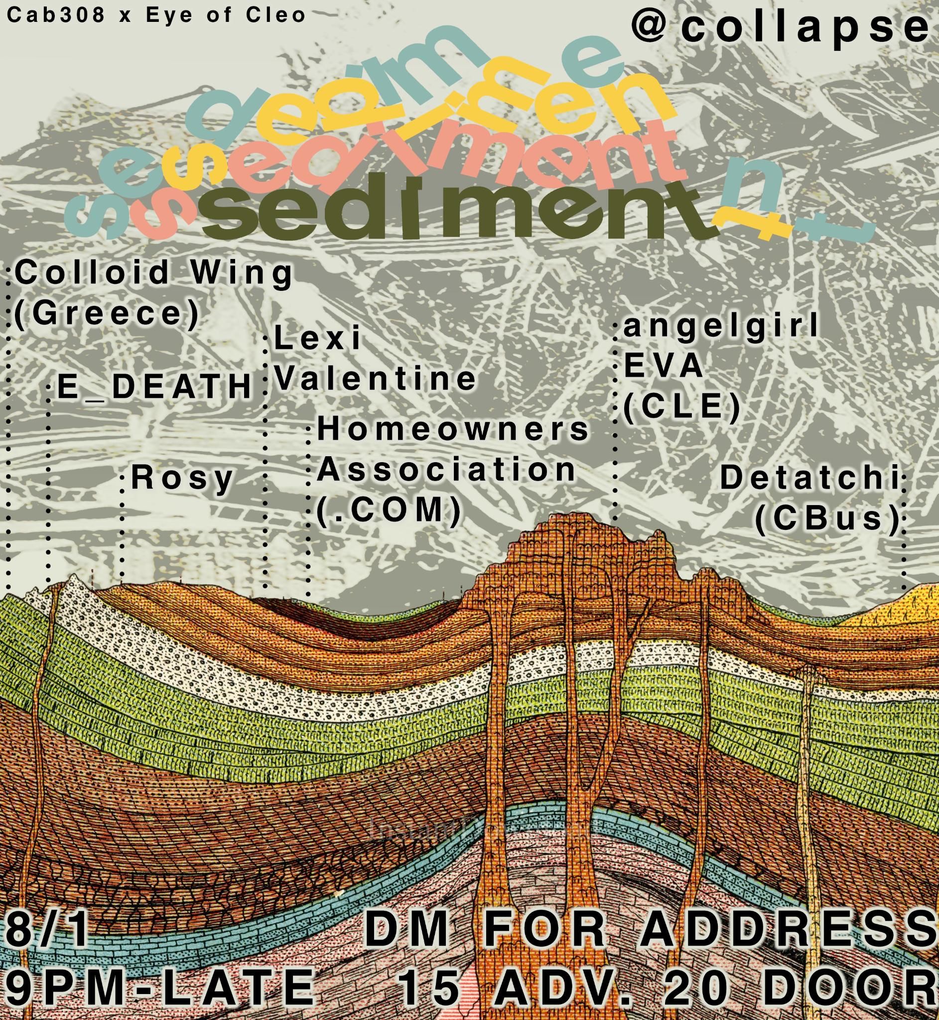 SEDIMENT event flyer