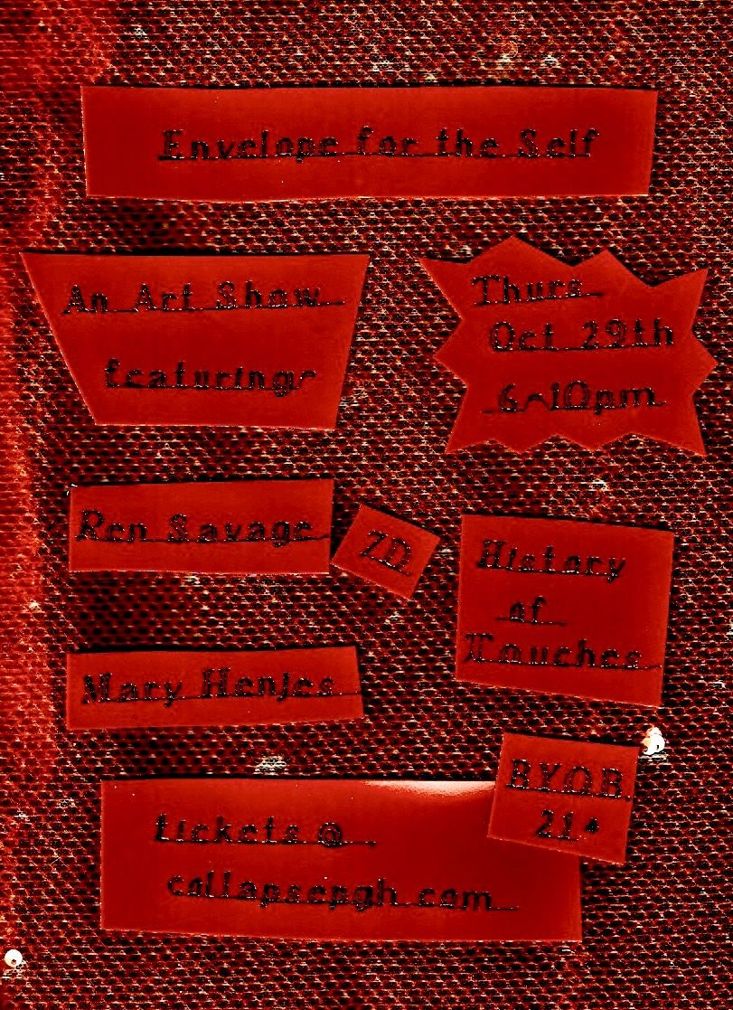 Envelope for the Self - Art Show event flyer